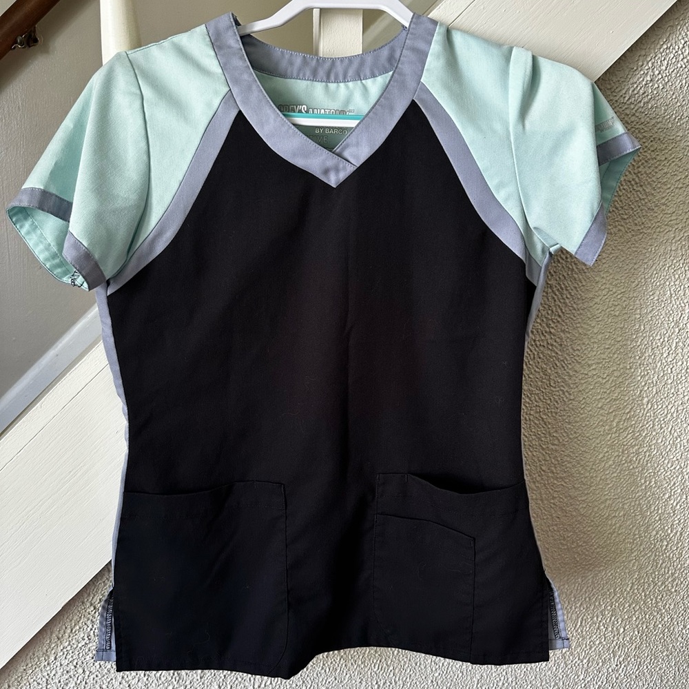 Mint green scrub top- size XS